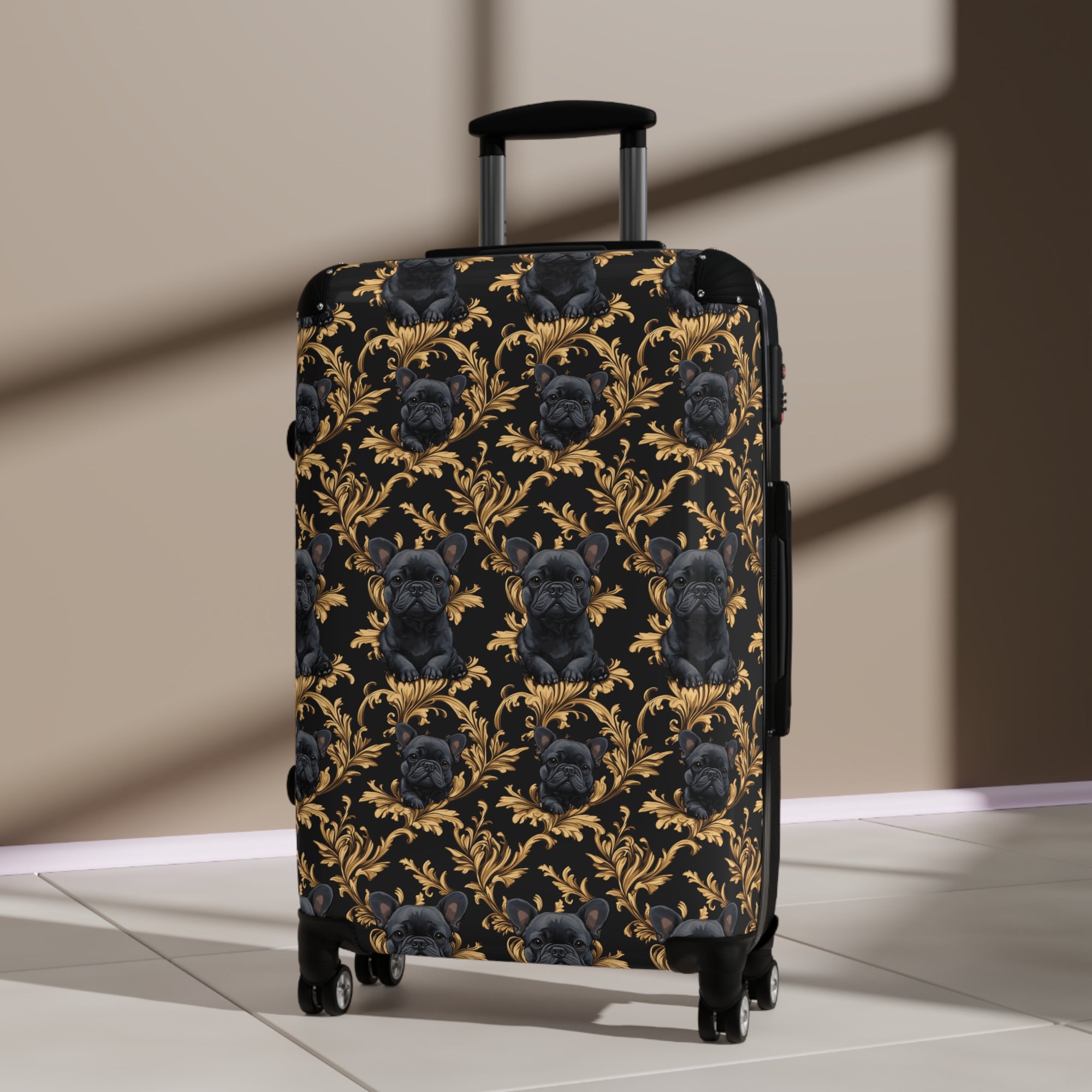 Regal Frenchie Noir Elegance Suitcase