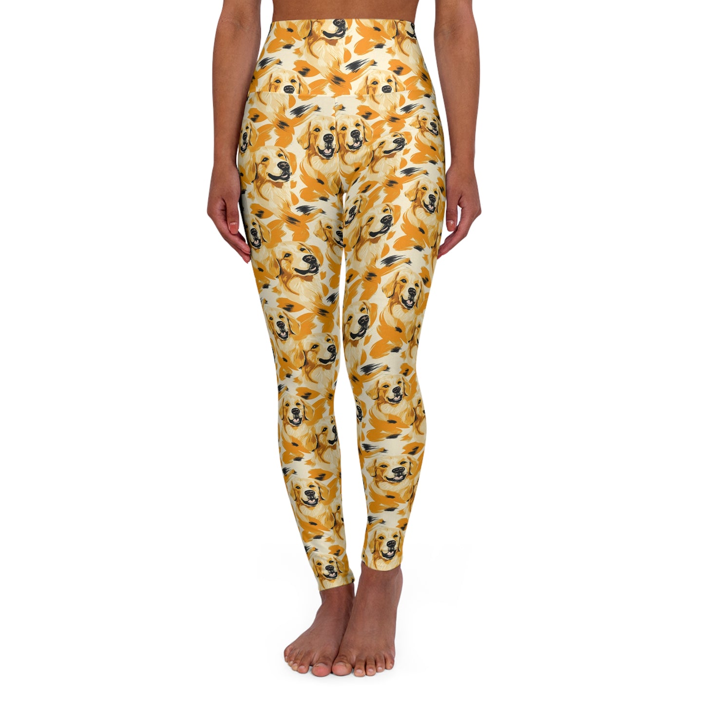 Golden Glitz 'n Glamour Woofwear High Waisted Yoga Leggings