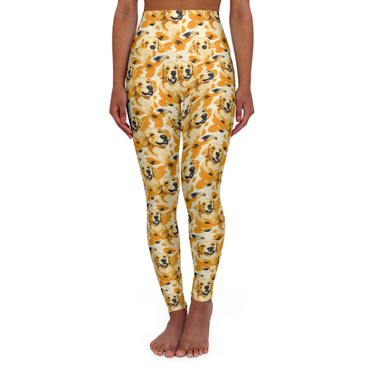 Golden Glitz 'n Glamour Woofwear High Waisted Yoga Leggings