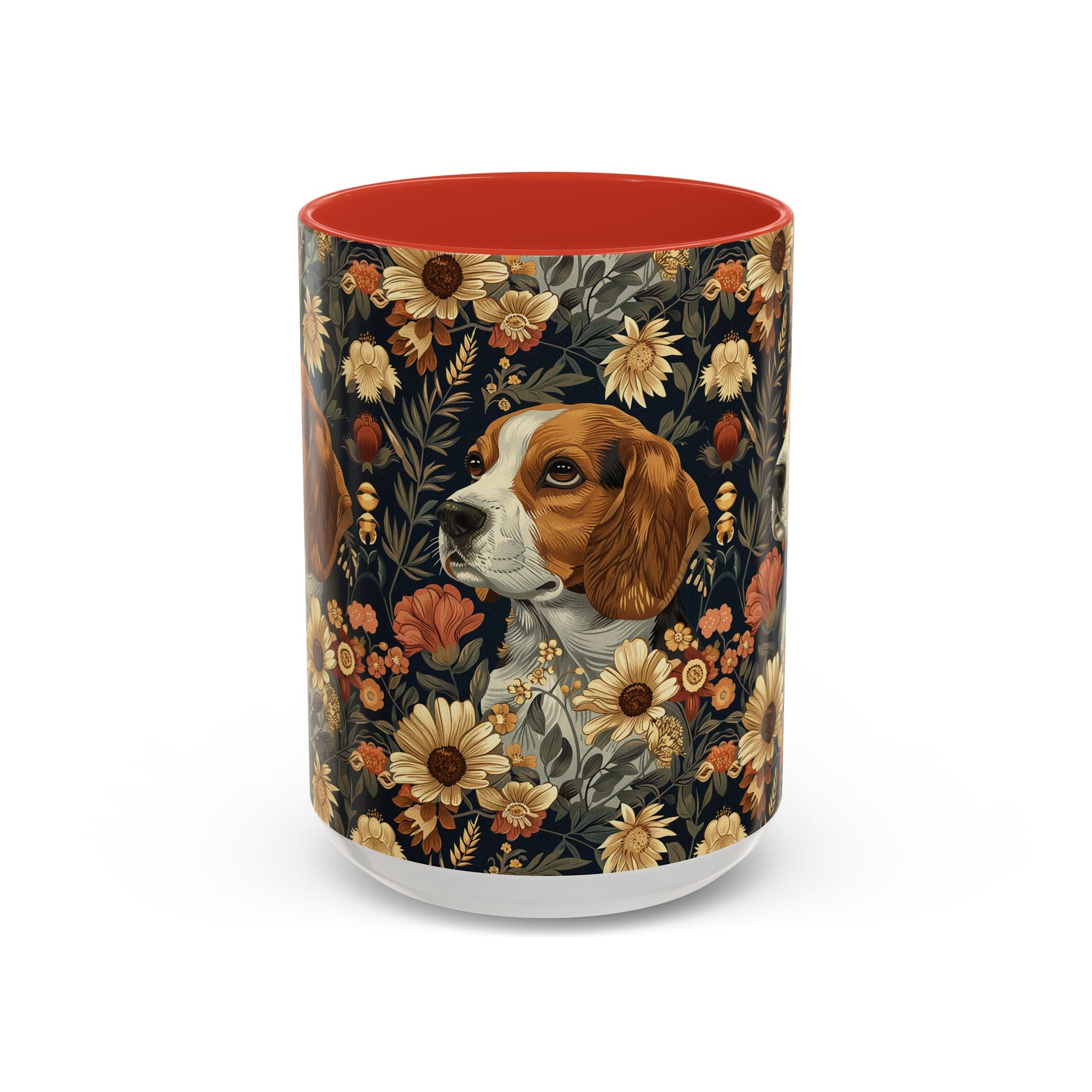 Beagle Blossoms Accent Coffee Mug