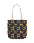 Dapper Dachshund Noir Glow Canvas Tote Bag