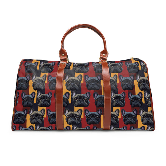 Chic Canine Checkmate - Frenchie Edition Waterproof Travel Bag