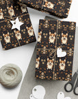 Nighttime Corgi Glow Stride Gift Wrap Papers