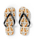 Golden Glamour Paws - Luxe Licks for Regal Retrievers Flip Flops