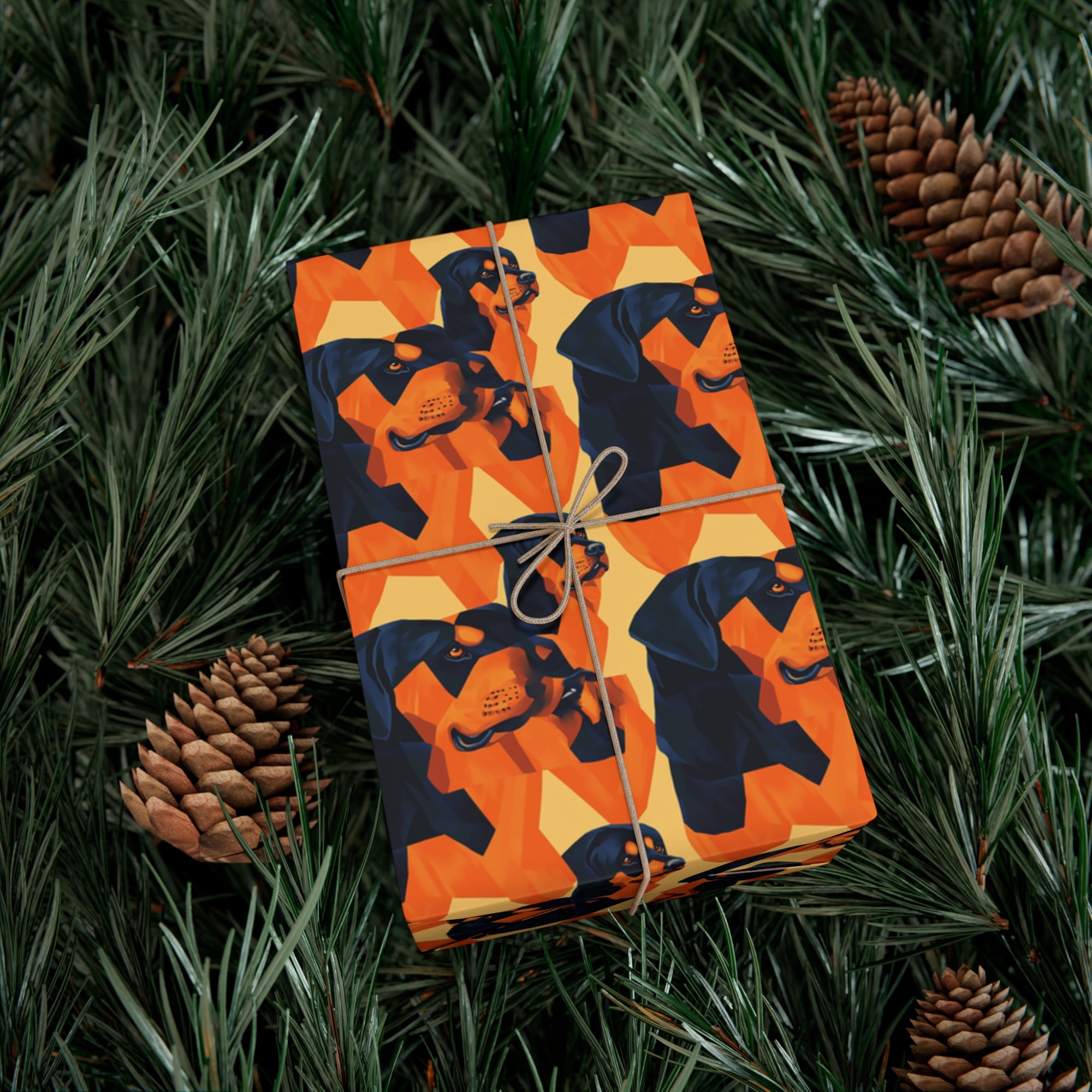 Rottweiler Chic Pawsitivity Gift Wrap Papers