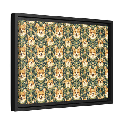 Corgi Charmz Matte Canvas, Framed