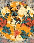 Frenchie Glow-Up Galore Ceramic Coaster