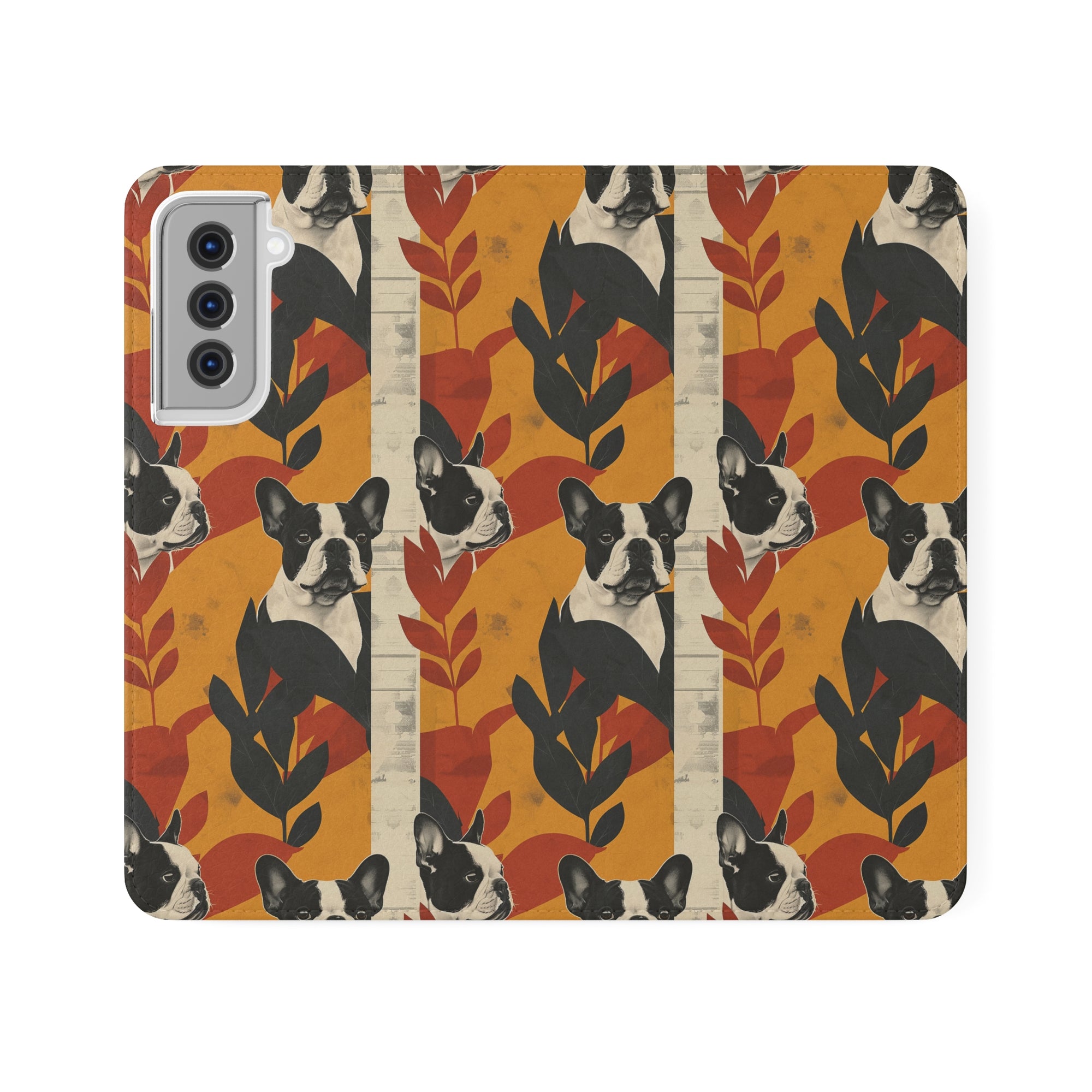 Chic Frenchie Charm Flip Cases