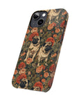 Blooming Pug Paradise Slim Phone Cases