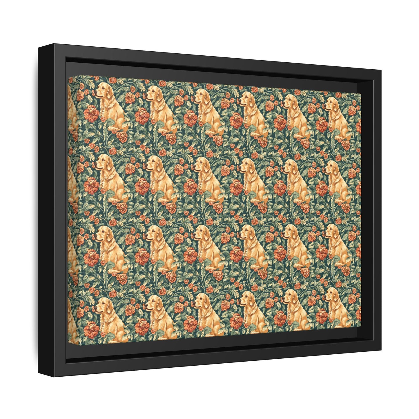 Blooming Goldie Glam Matte Canvas, Framed