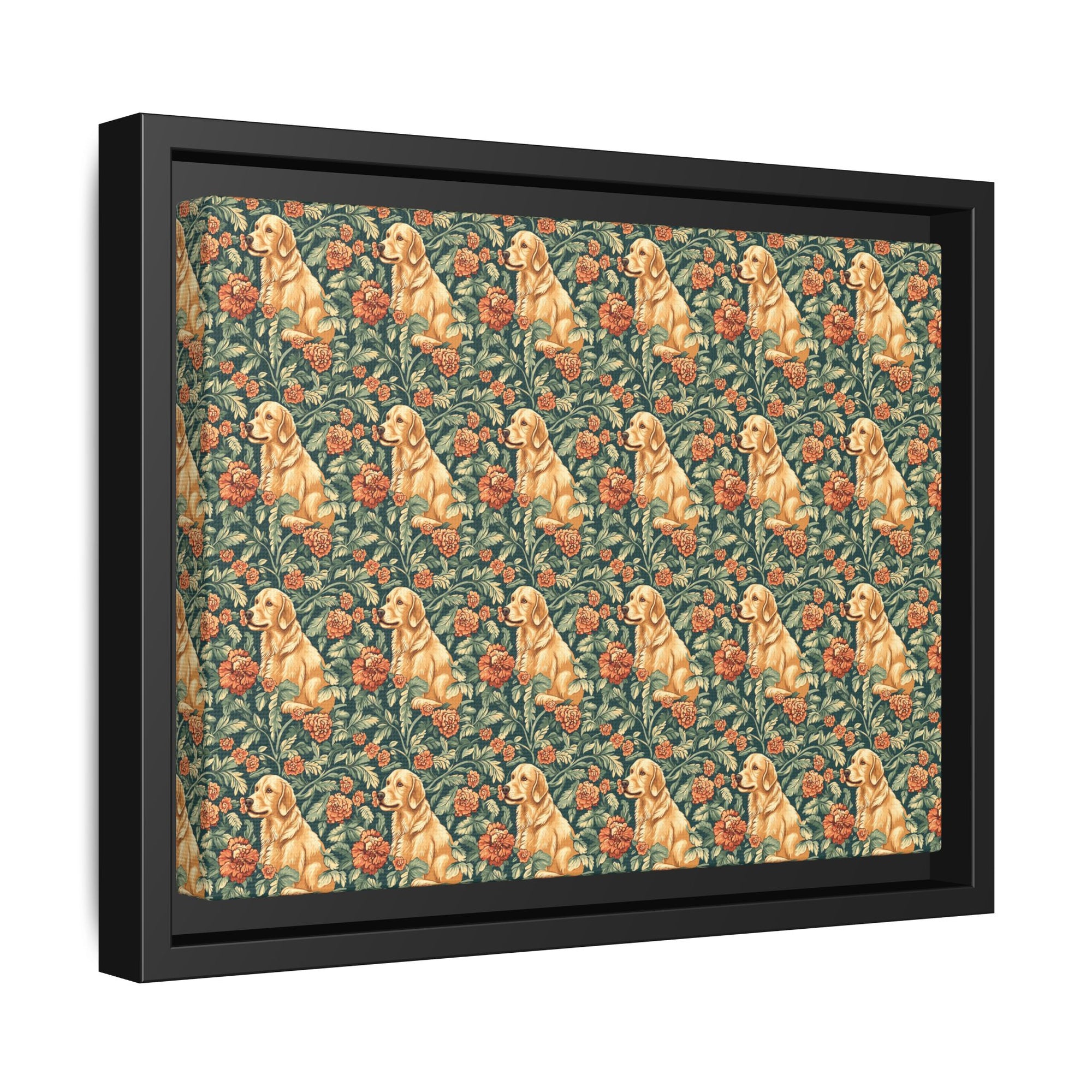 Blooming Goldie Glam Matte Canvas, Framed