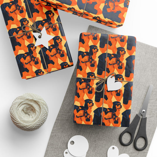 Rottweiler Chic Pawsitivity Wrapping Paper