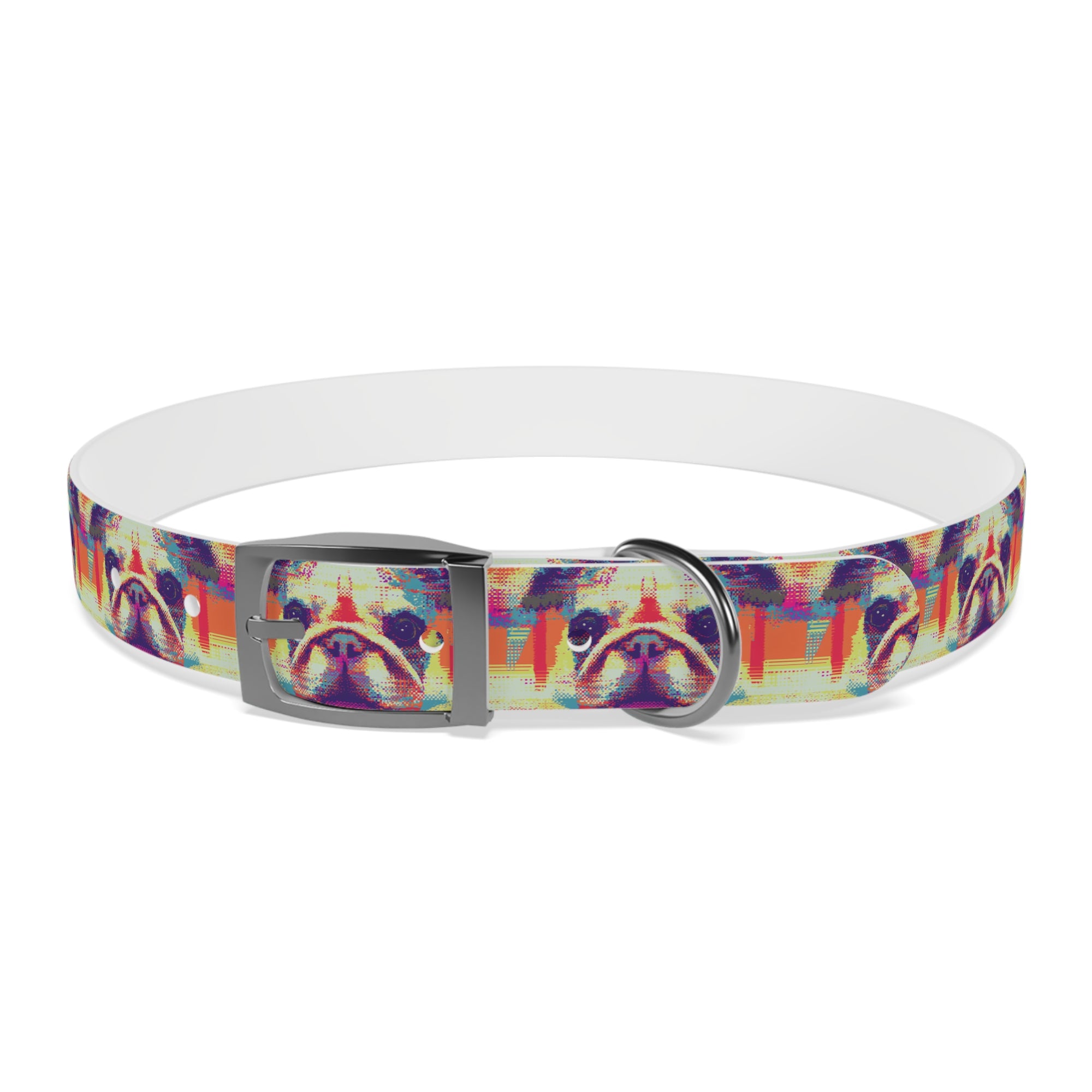 Glitchy Bulldog Blitz Dog Collar