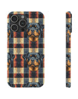 Pawsome Rottweiler Royalty Plaid Slim Phone Cases