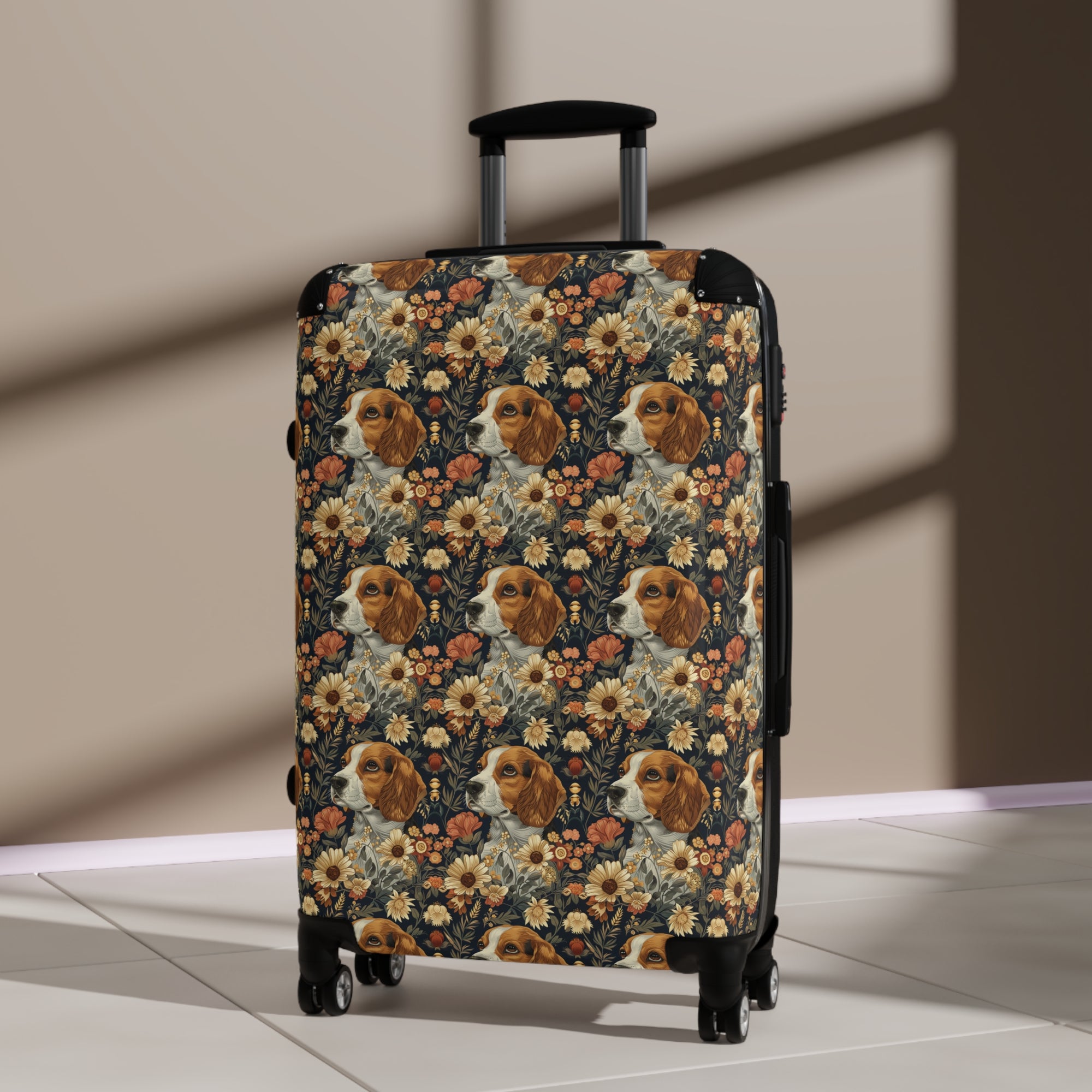 Beagle Blossoms Suitcase