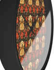 Golden Pawsatronic Tapestry Wall Clock