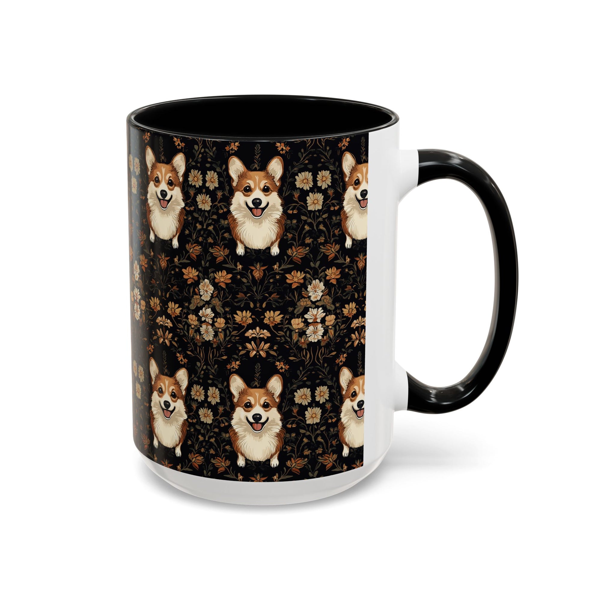 Nighttime Corgi Glow Stride Accent Coffee Mug