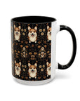 Nighttime Corgi Glow Stride Accent Coffee Mug