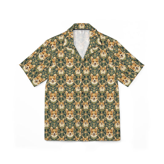 Corgi Charmz Men's Hawaiian Camp Shirt