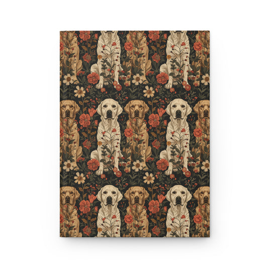 Blossoming Labradors Bouquet Hardcover Journal Matte