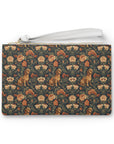 Dazzling Dachsund Blossoms & Foliage Clutch Bag