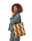 Golden Woof Abstract Glamour Canvas Tote Bag