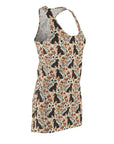 Blossoming Dachshunds Delight Women's Racerback Dress