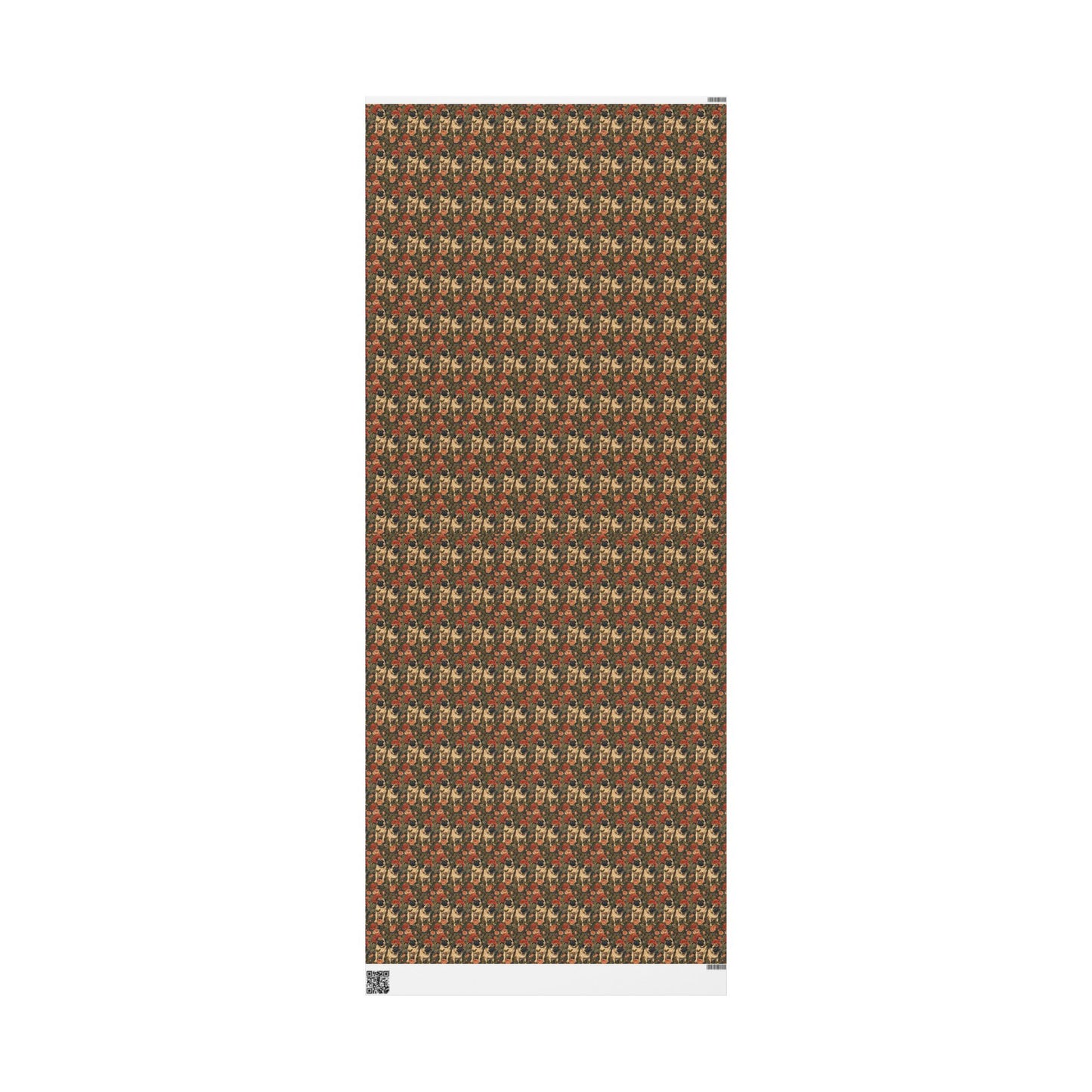 Blooming Pug Paradise Wrapping Paper