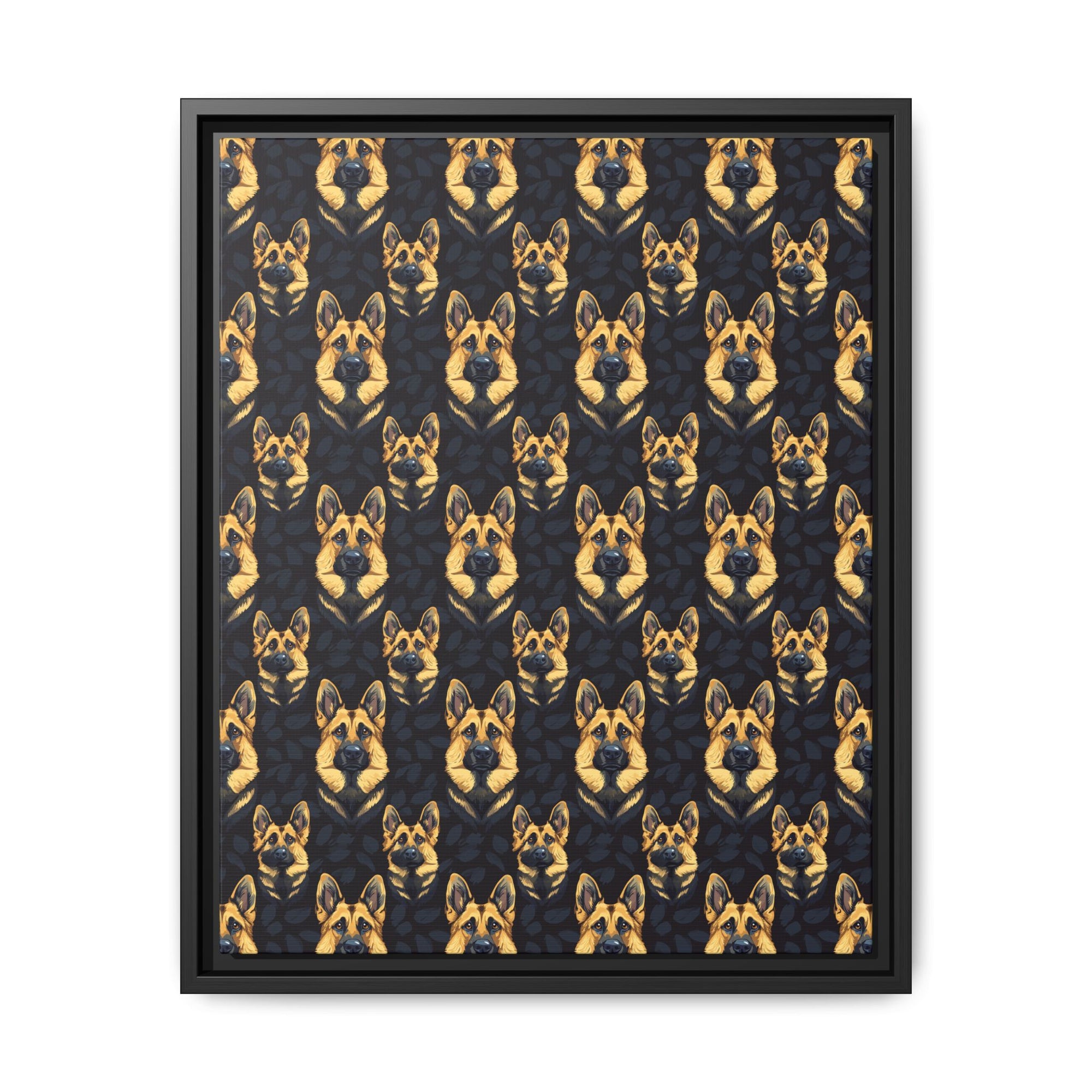 Majestic Hound Couture: German Shepherd LuxeBlend Matte Canvas, Framed