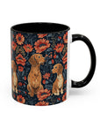 Floral Pawsome Dachsund Delight Accent Coffee Mug