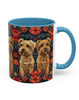 Yorkie Charm Twins Accent Coffee Mug