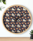 Bulldog Blossom Bonanza Wall Clock