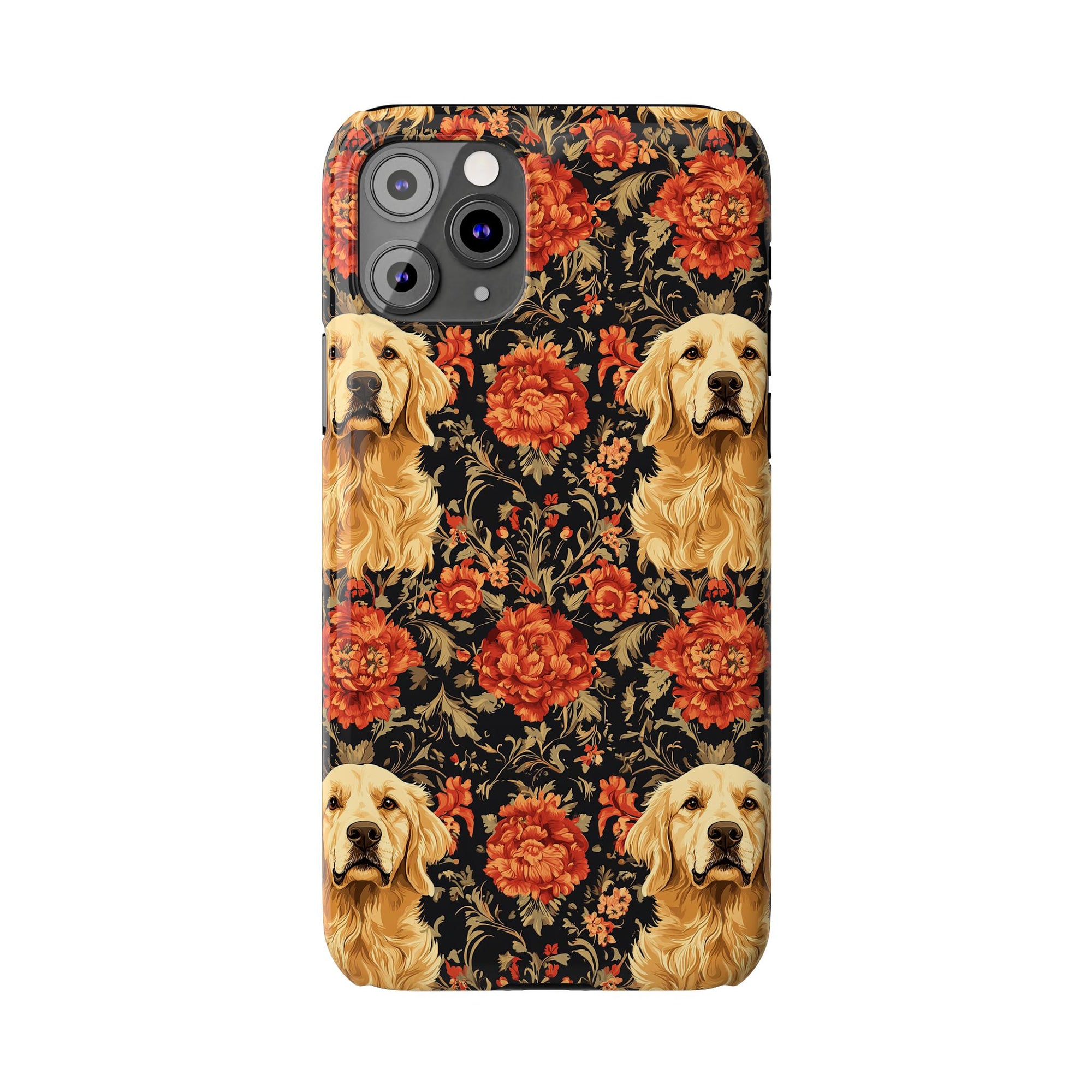 Golden Pawsatronic Tapestry Slim Phone Cases