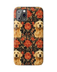 Golden Pawsatronic Tapestry Slim Phone Cases