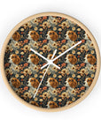 Beagle Blossoms Wall Clock