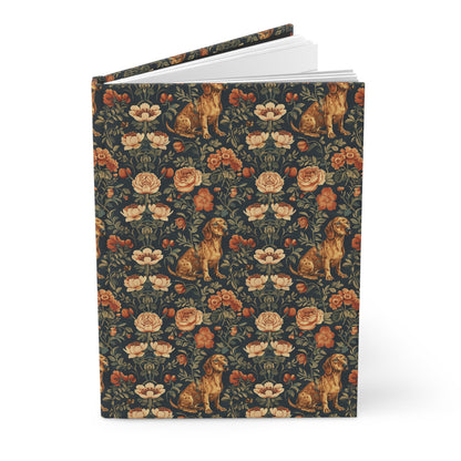 Dazzling Dachsund Blossoms & Foliage Hardcover Journal Matte