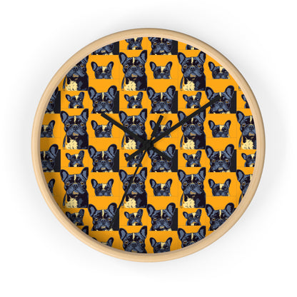 Frenchie Pawsitively Pawsome Peek-a-Boo Perfection Wall Clock