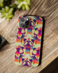 Glitchy Bulldog Blitz Slim Phone Cases