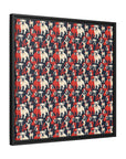 Bulldoggy Bliss Chomper Matte Canvas, Framed