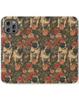 Blooming Pug Paradise Flip Cases