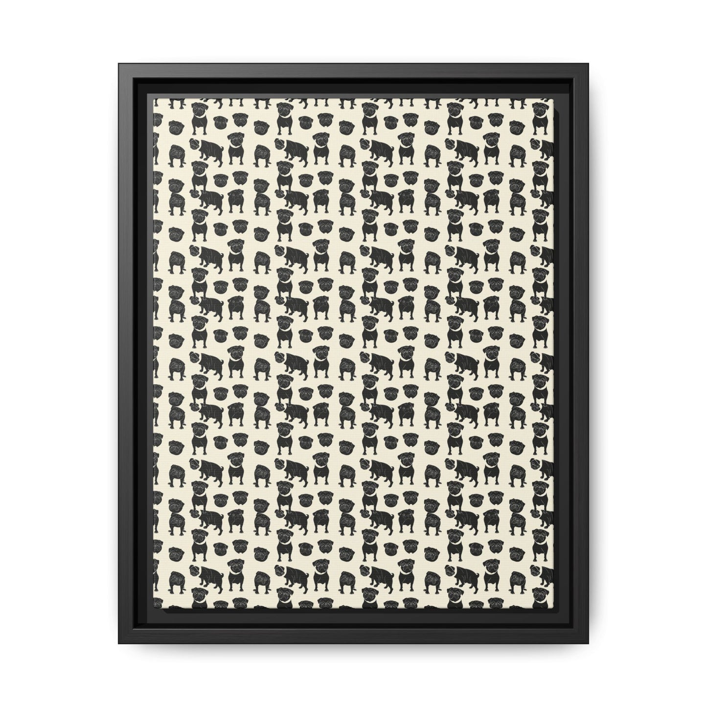 Puggie Pout Perfection Matte Canvas, Framed