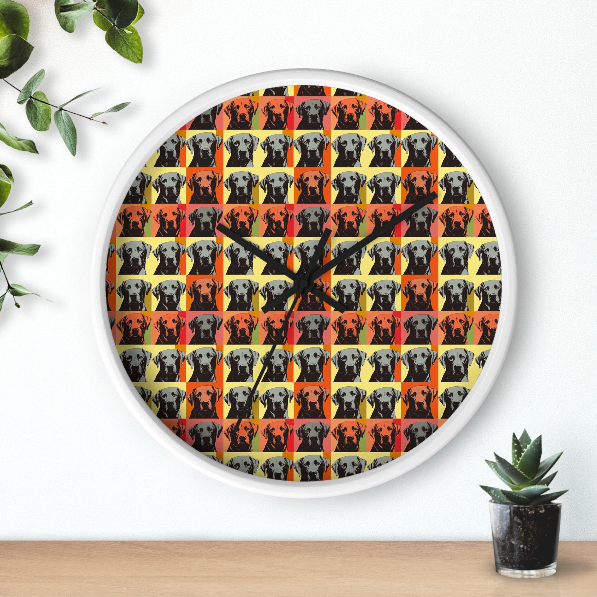 Whimsical Warhol Labrador Wall Clock