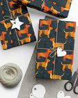 Dapper Dachshund Noir Glow Gift Wrap Papers