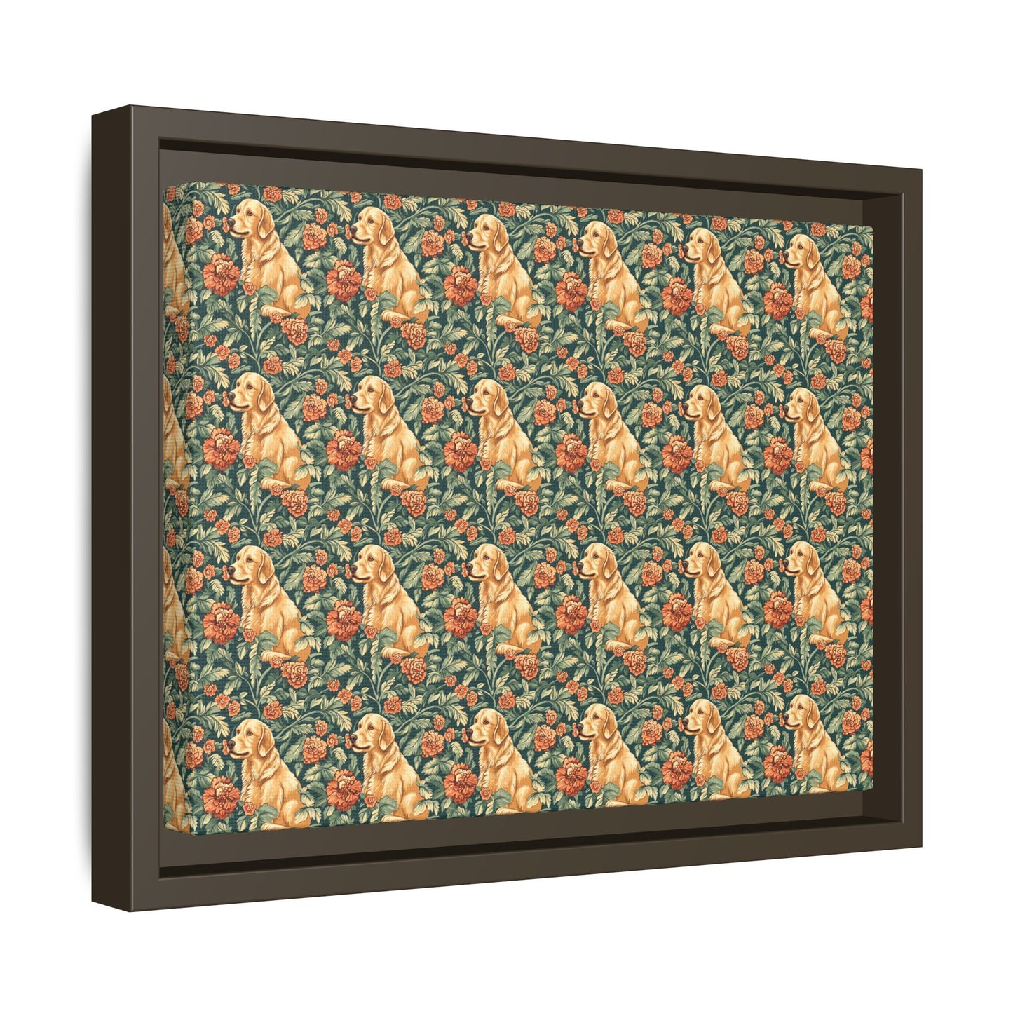 Blooming Goldie Glam Matte Canvas, Framed