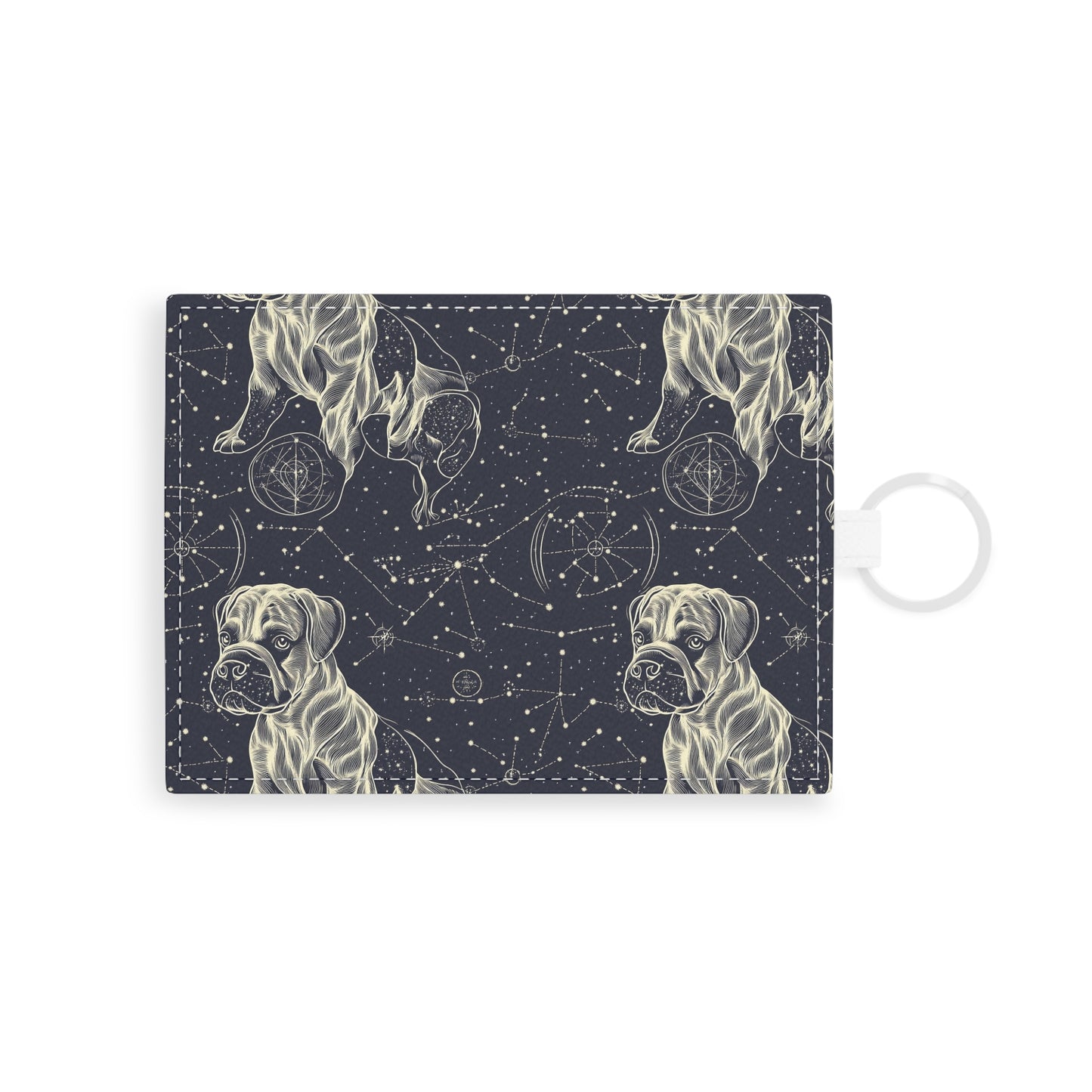 Celestial Boxer Bliss Leather Card Holder