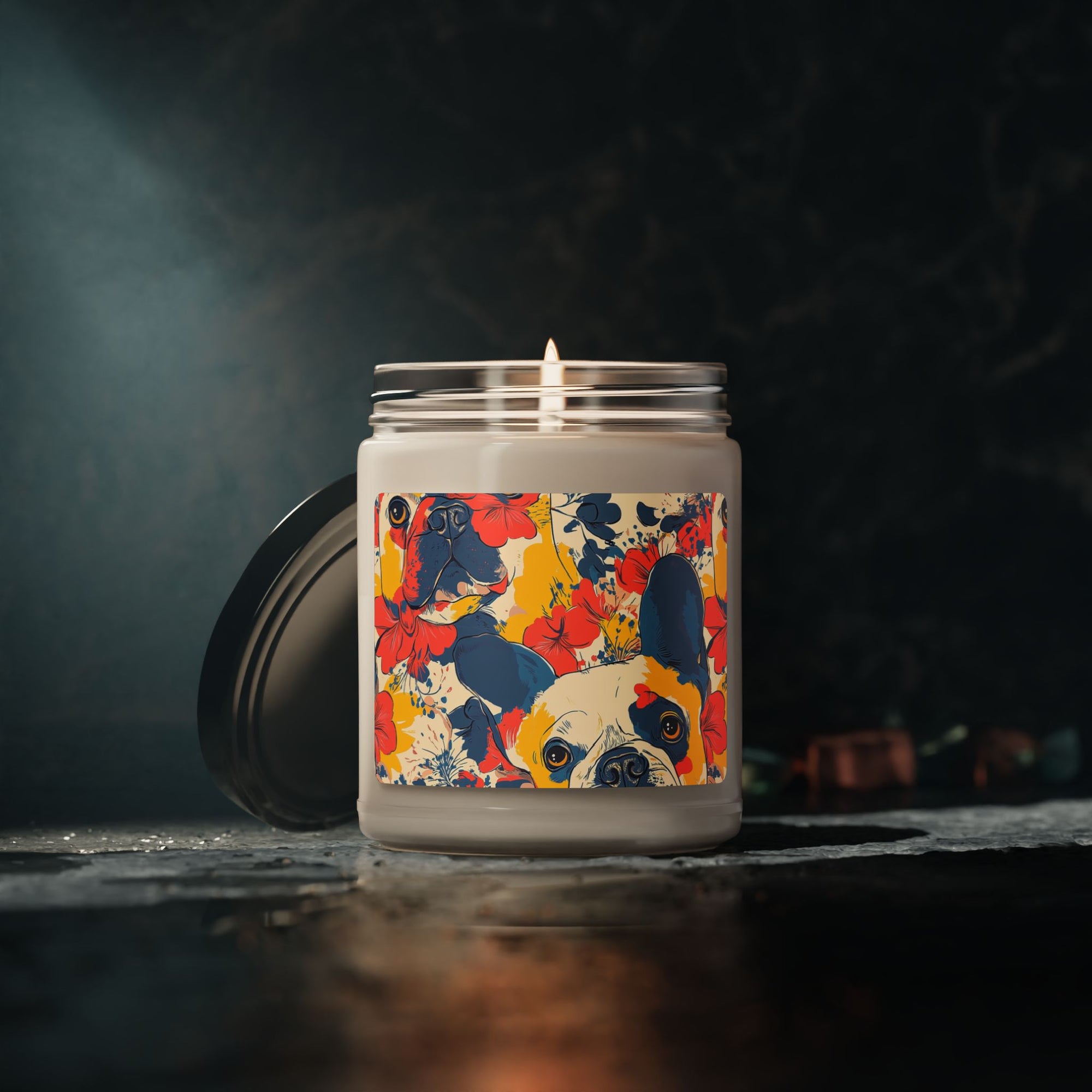 Bloom Pup Frenchietastic Splatter Scented Soy Candle