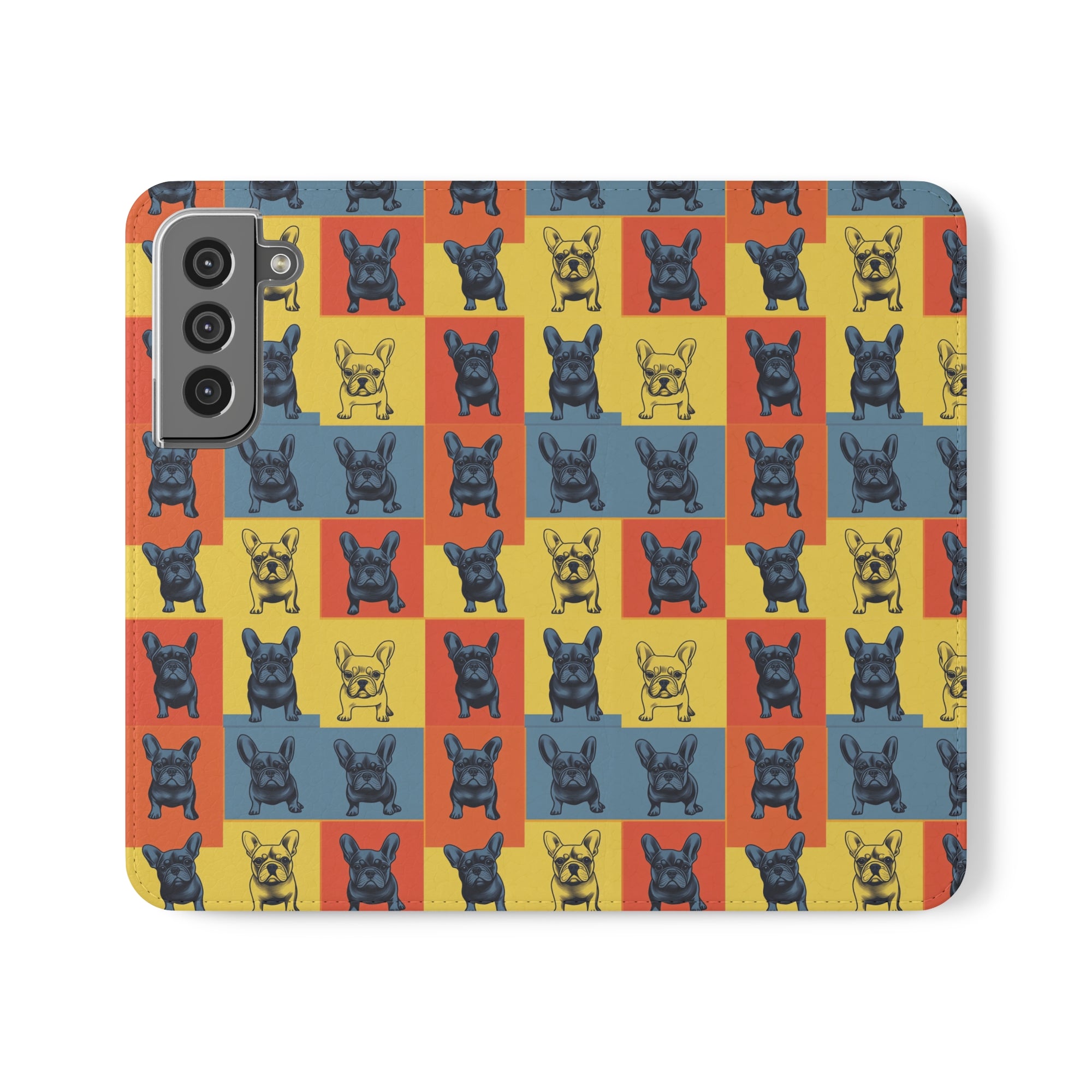 Frenchie Pop Art Pawfection Grid Flip Cases