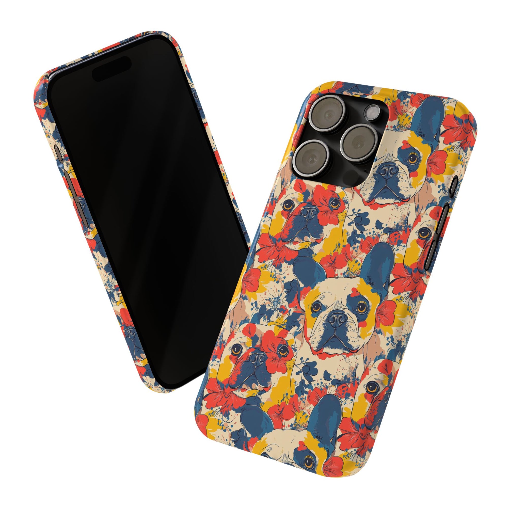 Bloom Pup Frenchietastic Splatter Slim Phone Cases