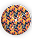 Impressionistic German Shepherds Wall Clock