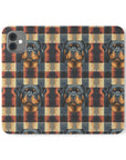 Pawsome Rottweiler Royalty Plaid Flip Cases